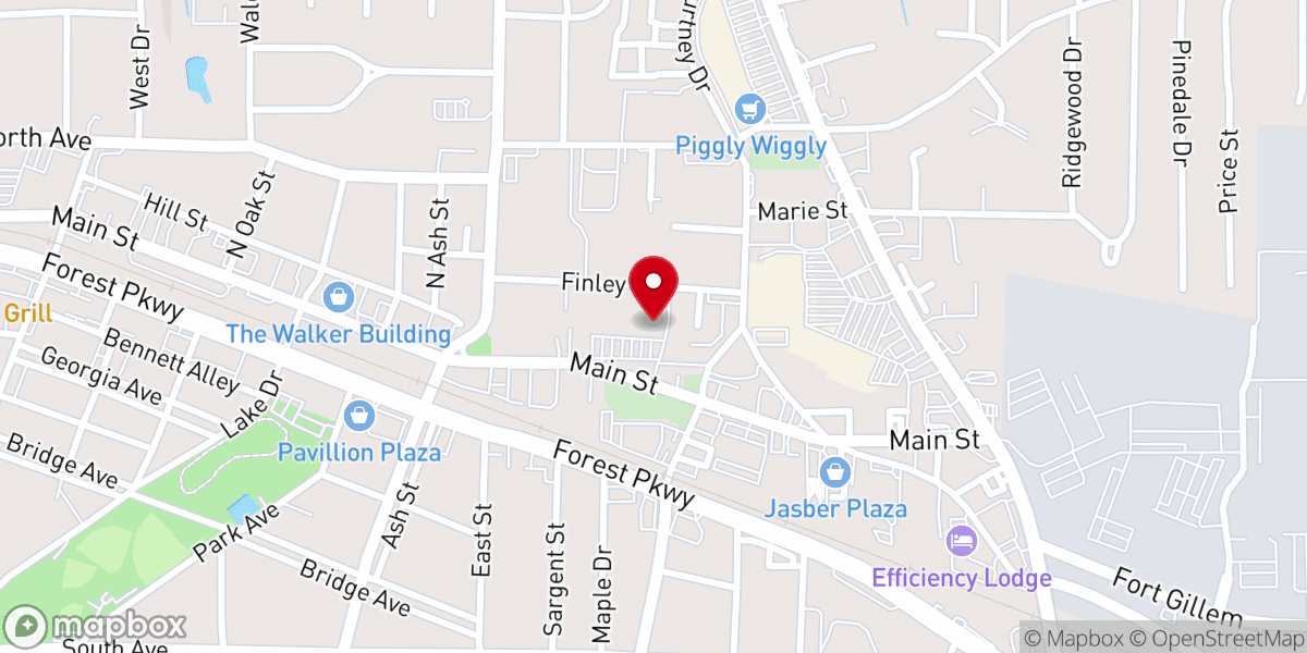 Map showing location of Gateway church