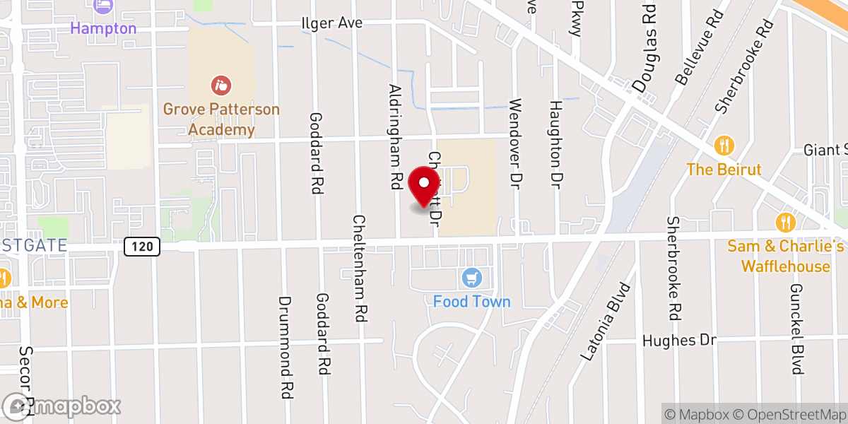 Map showing location of Saint Andrew's Episcopal Church
