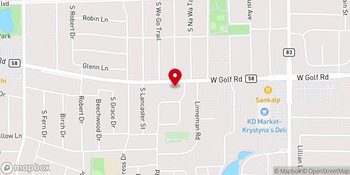 Map showing location of Dads Church