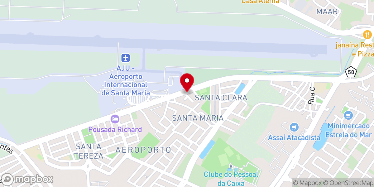 Map showing location of Assembléia Deus Missão