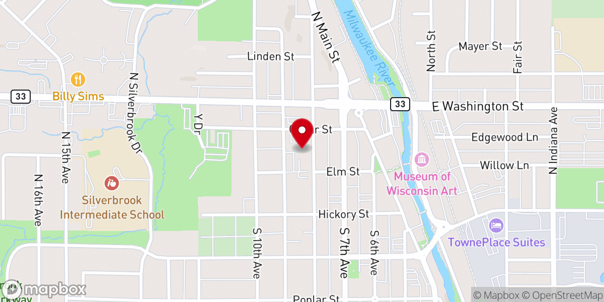 Map showing location of Holy Angels Parish School