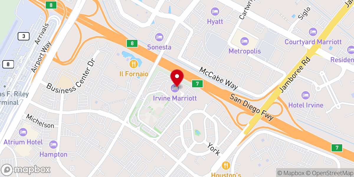 Map showing location of Saddleback Church Irvine South