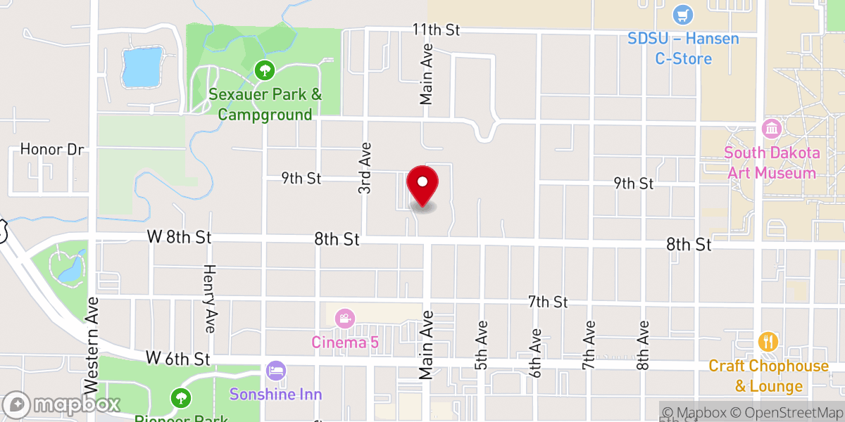 Map showing location of First Lutheran Church