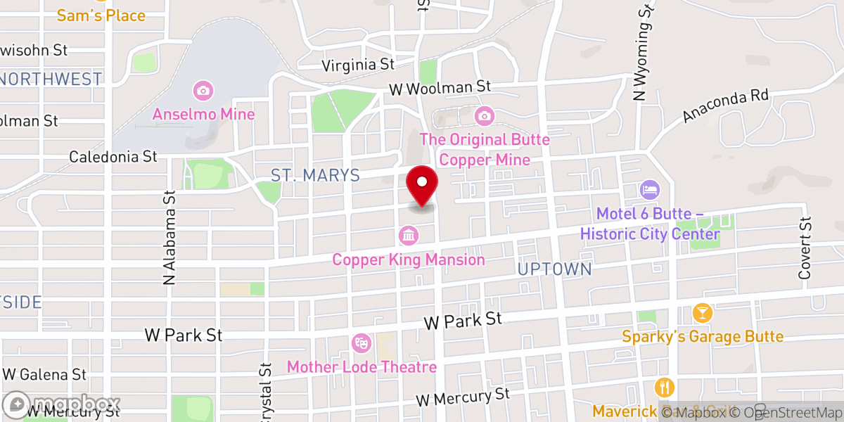 Map showing location of Christian Science Reading Room
