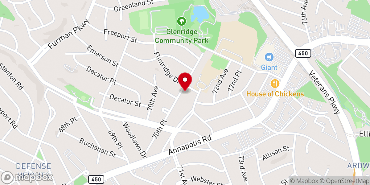 Map showing location of Prayer Chapel