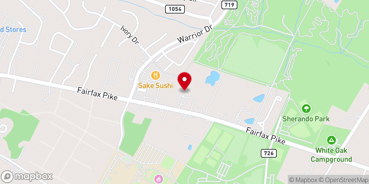 Map showing location of Impact Christian Church