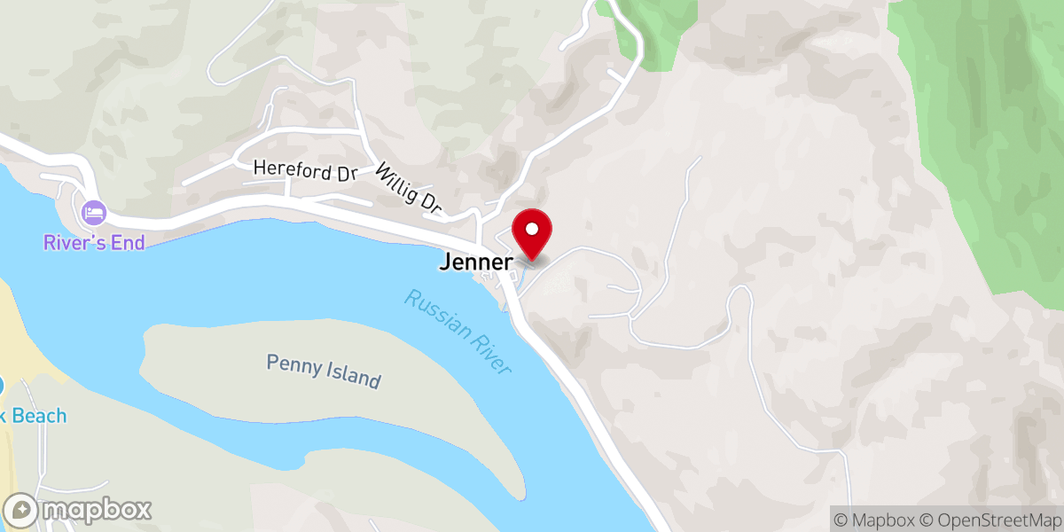 Map showing location of Jenner Community Center