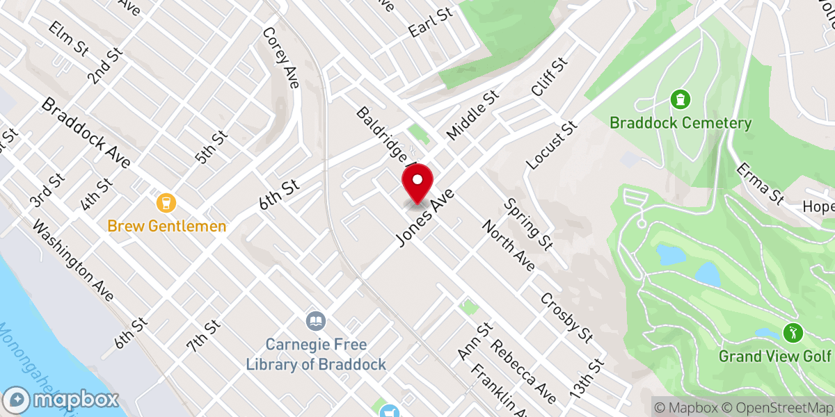 Map showing location of Holy Temple Church of God In Christ