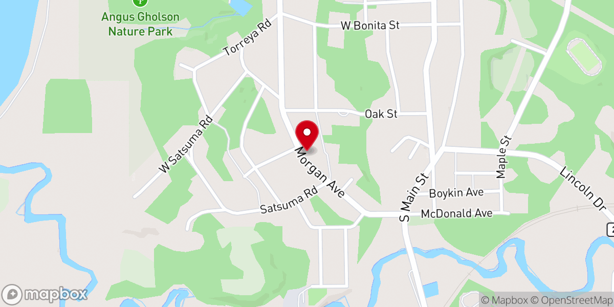 Map showing location of Reynoldsville Church of God