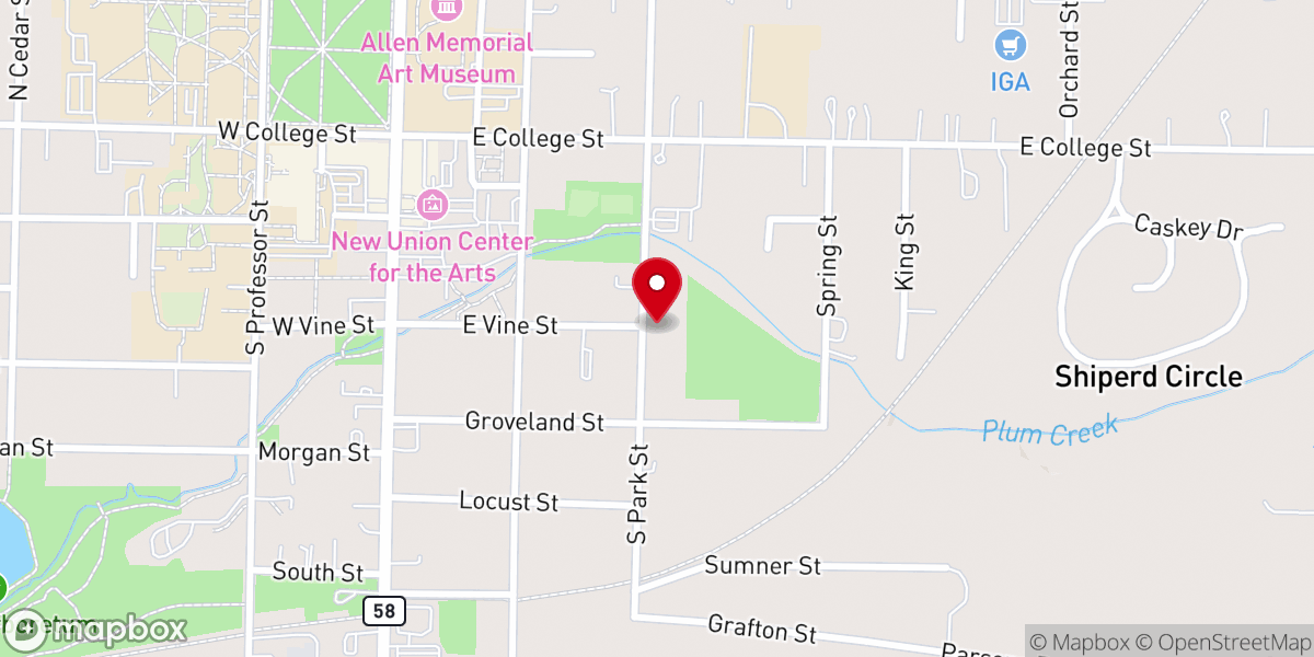 Map showing location of Park Street Seventh-day Adventist Church