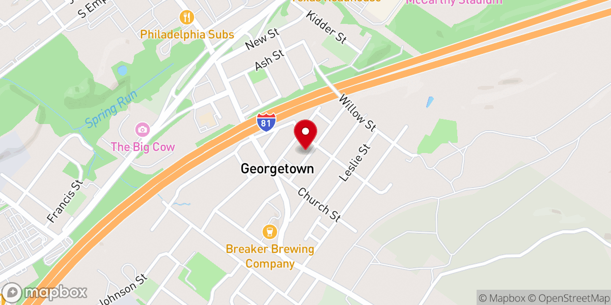 Map showing location of St John's Byzantine Rite Catholic