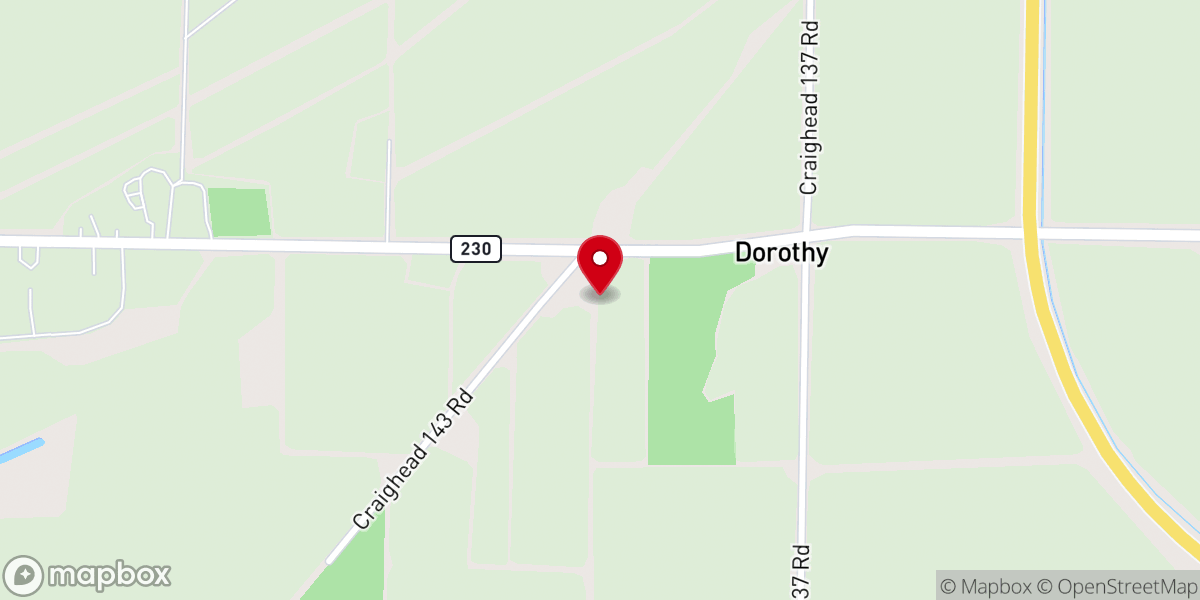 Map showing location of Bethel Church