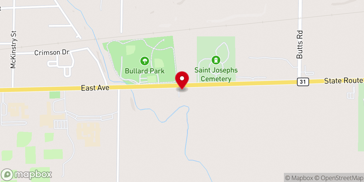 Map showing location of Harvest Christian Fellowship