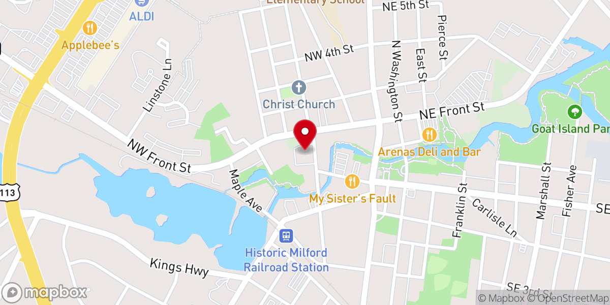 Map showing location of Avenue United Methodist Church