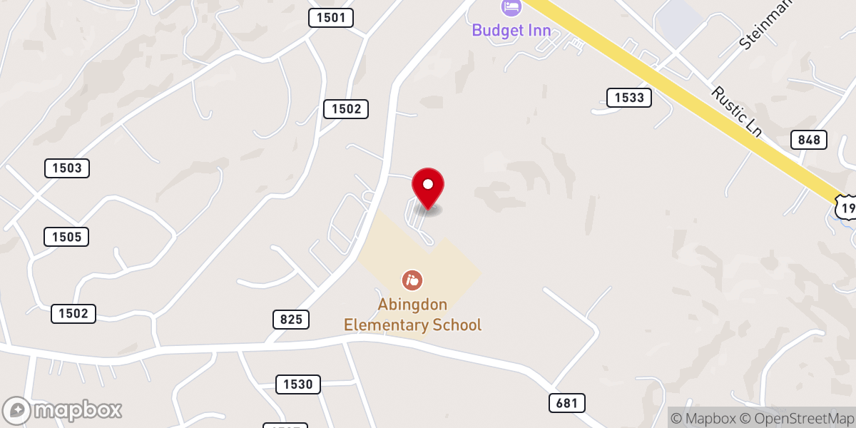 Map showing location of Woodland Hills Christian Church • Abingdon Campus