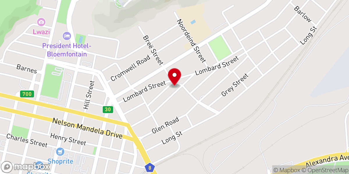 Map showing location of (AFM) Apostolic Faith Mission