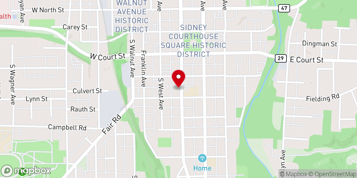 Map showing location of St John Thrift Shop