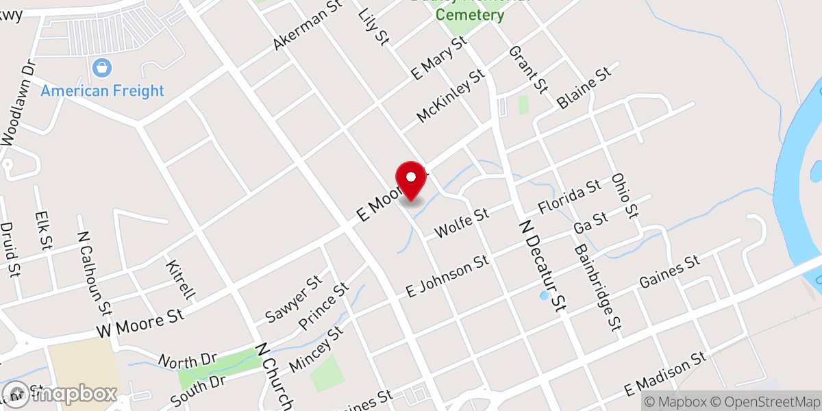 Map showing location of Greater Victory Temple Church