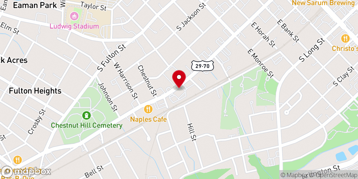 Map showing location of Stallings Memorial Baptist