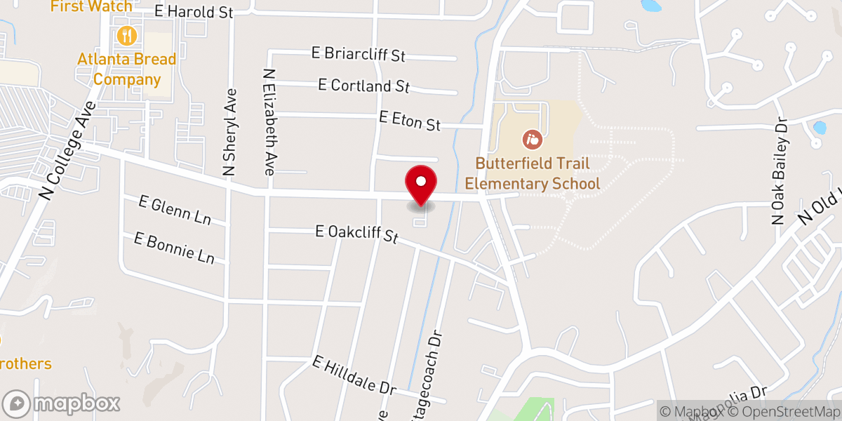Map showing location of First Church of Christ, Scientist