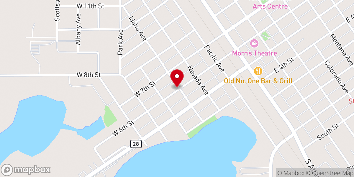 Map showing location of Federated Church Parsonage