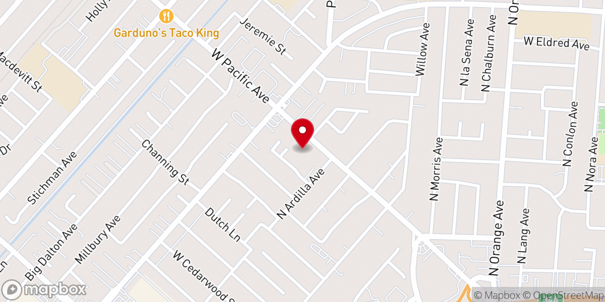 Map showing location of First Baptist Church