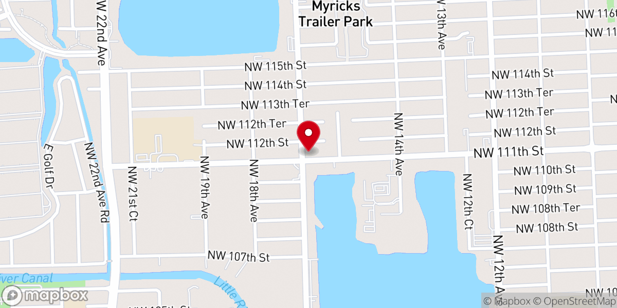 Map showing location of North Dade Assembly Christian