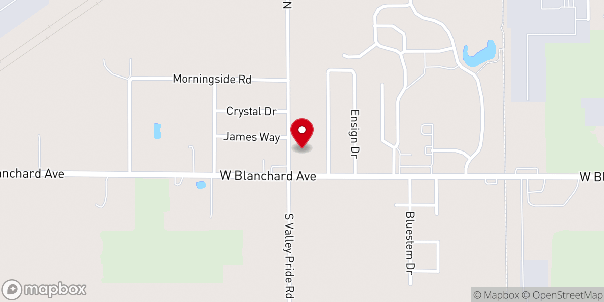 Map showing location of Word of Life Mennonite Church