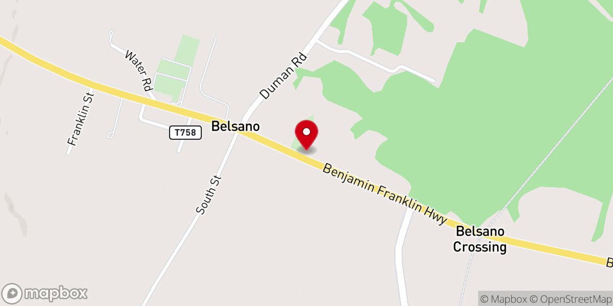 Map showing location of Belsano Methodist Church (A Global Methodist Community)
