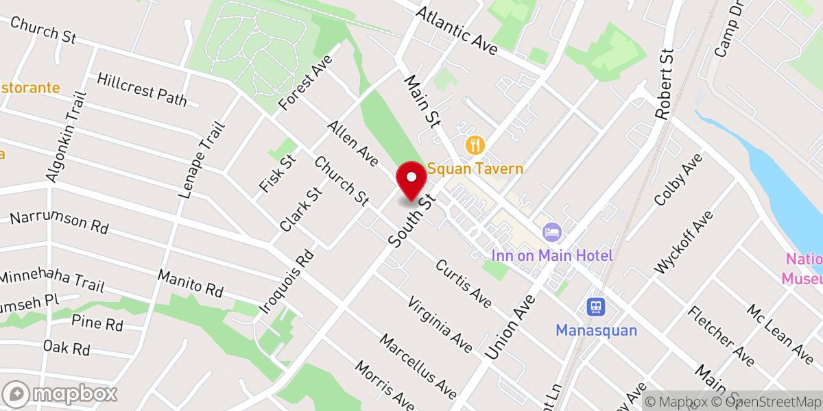 Map showing location of First Baptist Church