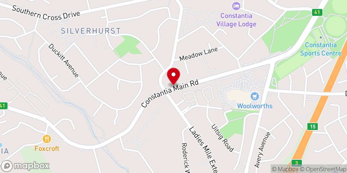 Map showing location of Christ Church Constantia (ACSA)