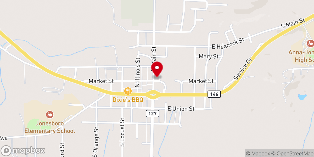 Map showing location of Salem Evangelical Lutheran Church - Food Distribution Center