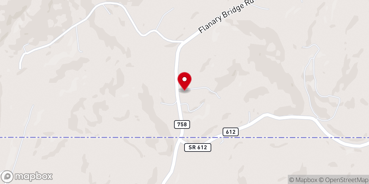 Map showing location of Greenleaf Church