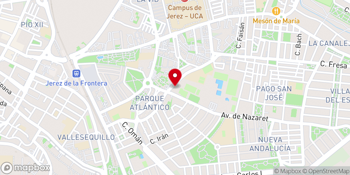 Map showing location of Parroquia de la Virgen de los Dolores