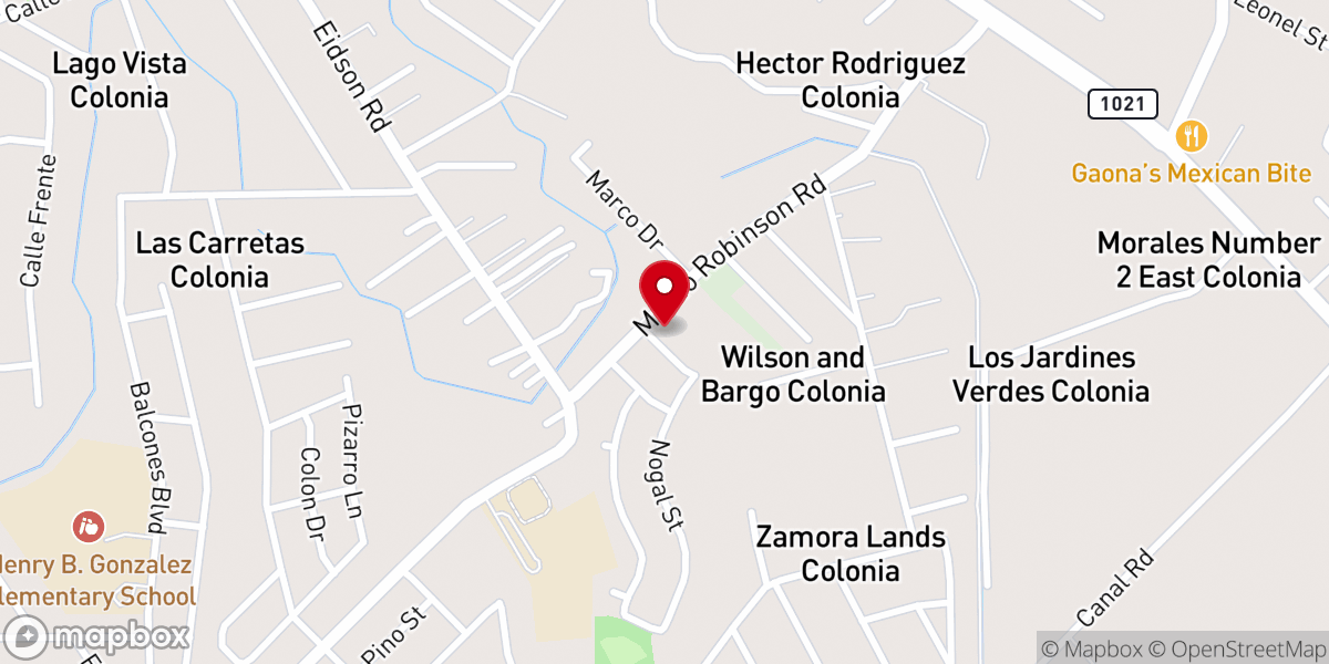 Map showing location of Jerusalem Iglesia Bautista