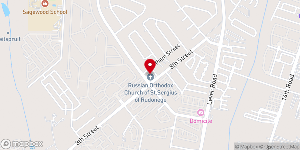 Map showing location of St Sergius Russian Orthodox Cathedral