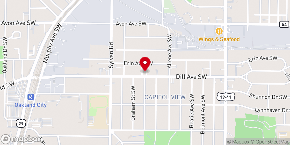Map showing location of True Vine Church of Faith & Deliverance