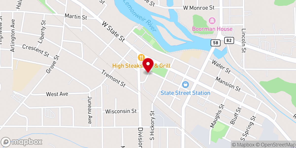 Map showing location of Peace Presbyterian Church