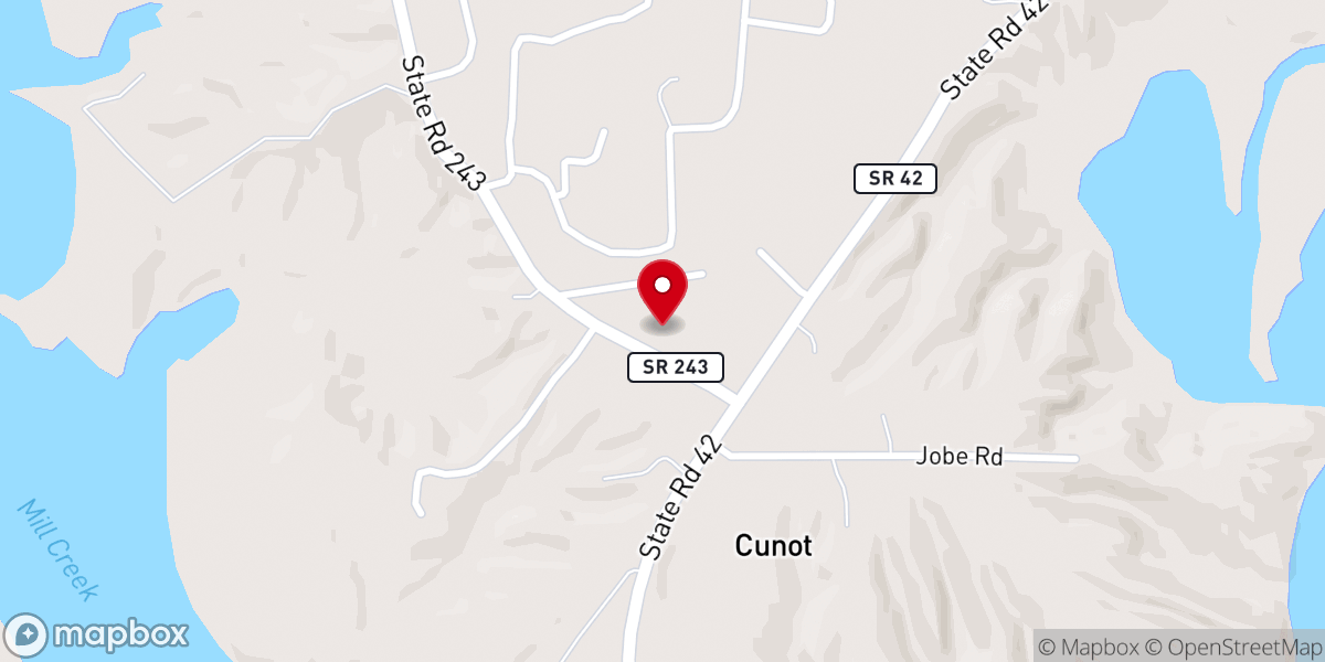 Map showing location of Faith Baptist Church