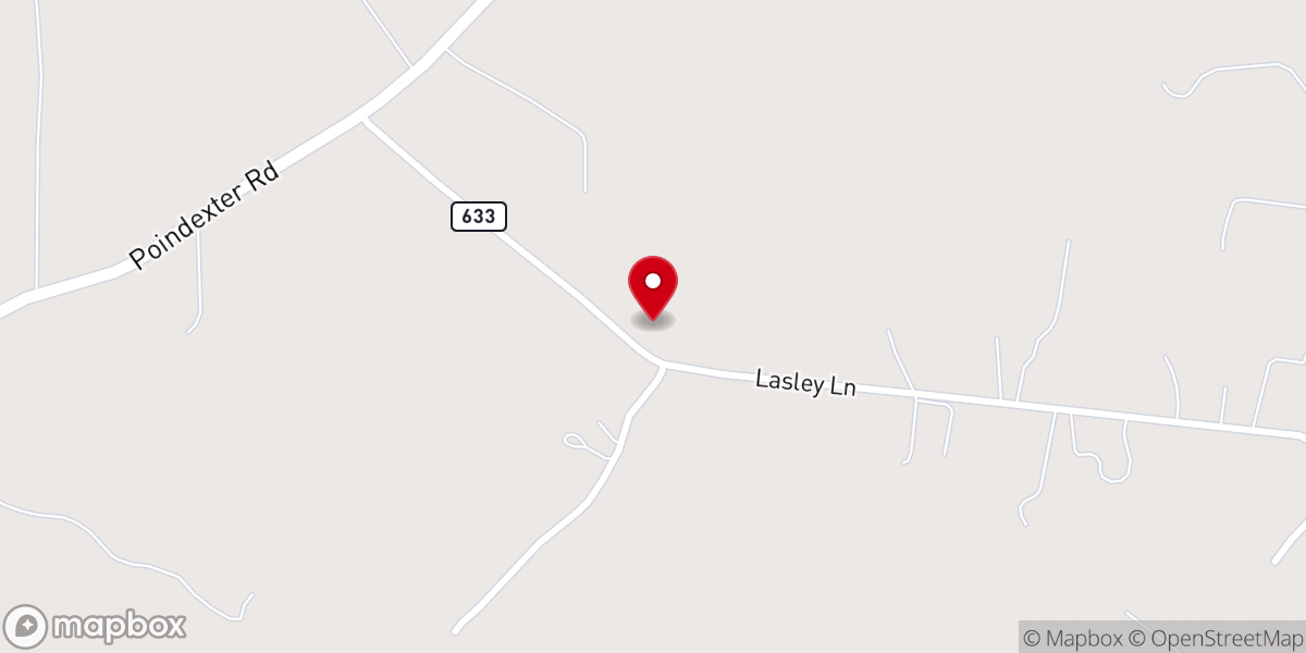 Map showing location of Lasley Church