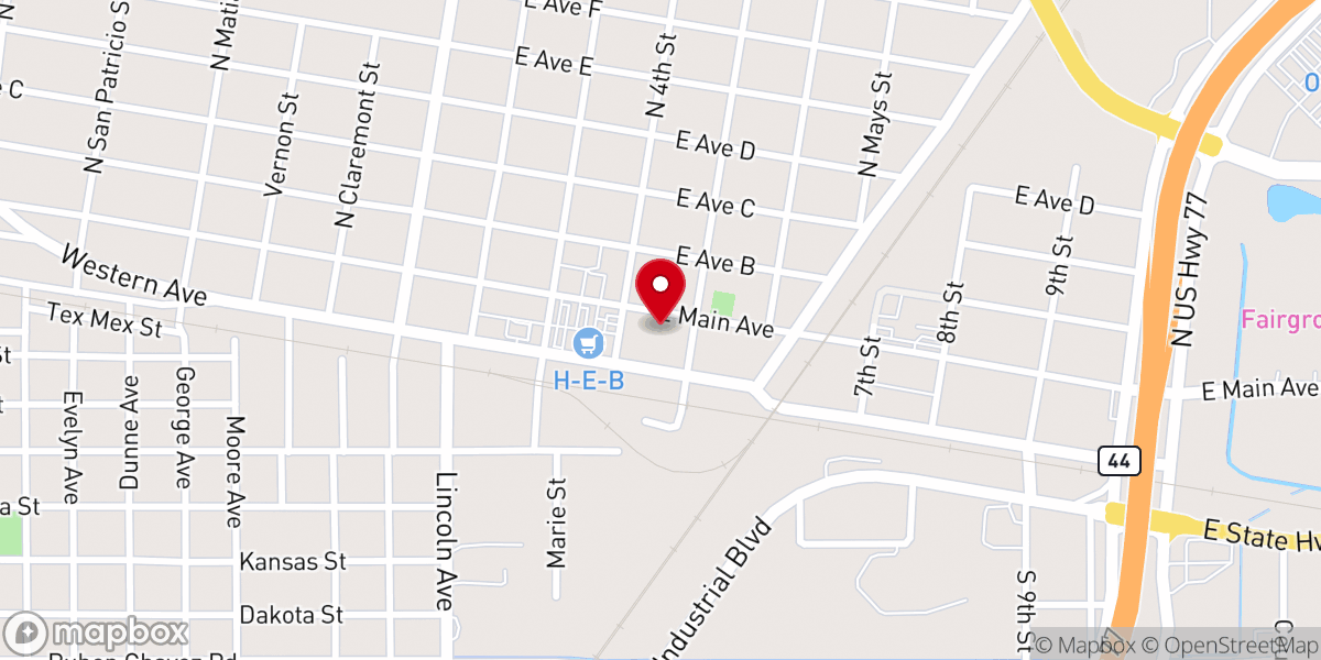 Map showing location of The Bridge Church