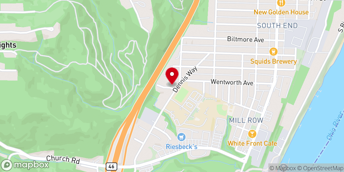 Map showing location of New Beginning Baptist Church