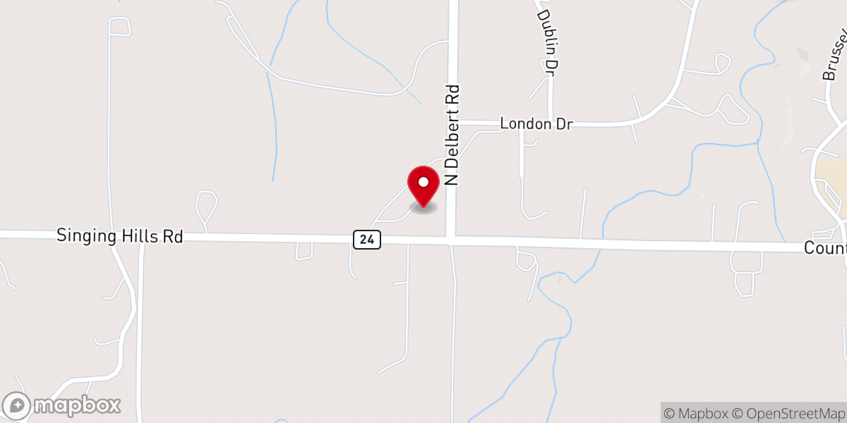 Map showing location of Pinecrest Community Church