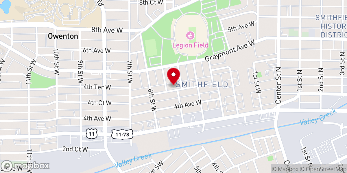Map showing location of Tittusville AOH Church of God