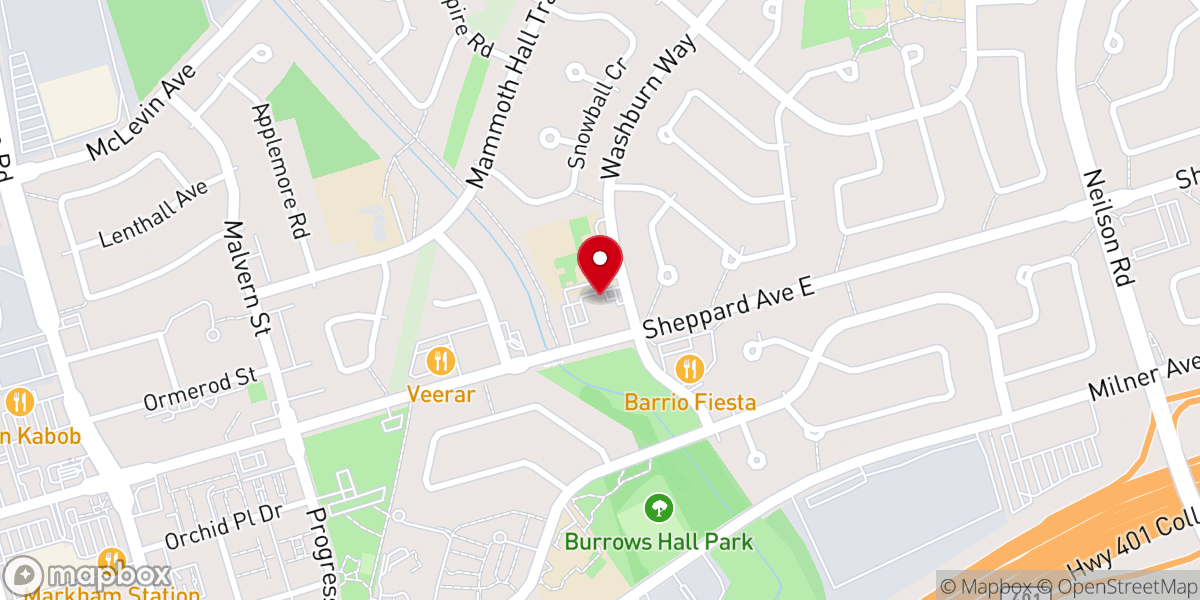 Map showing location of St. Barnabas Catholic Church