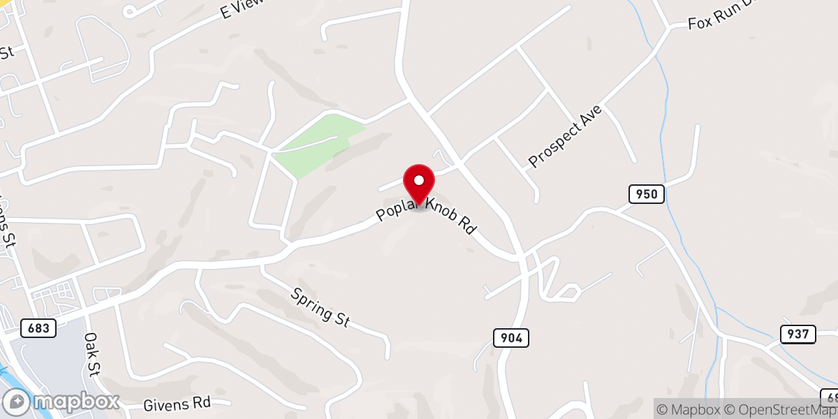 Map showing location of Calvary Church