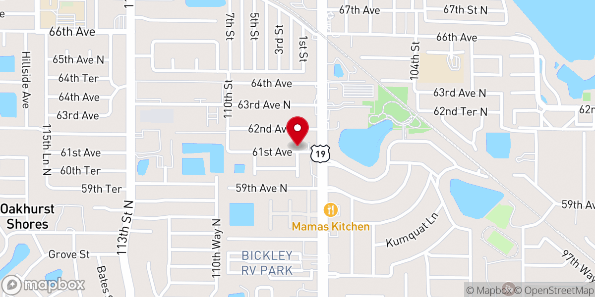 Map showing location of Seminole Community Pentecostal Church