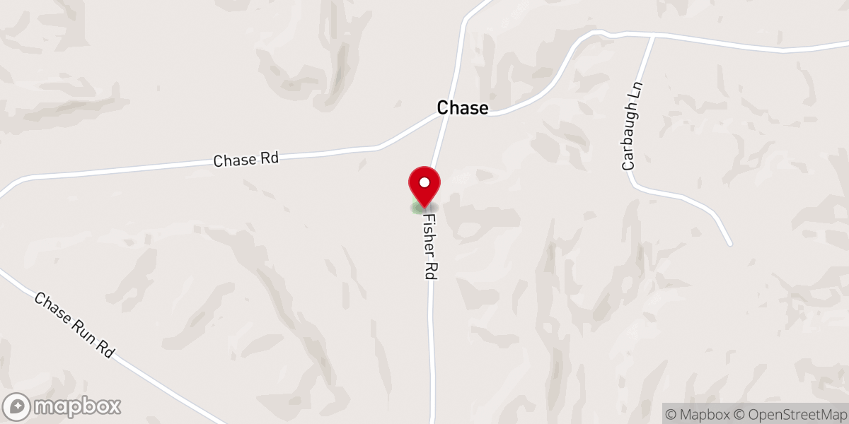 Map showing location of Chase Church