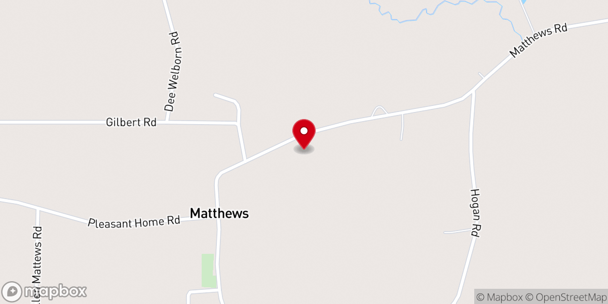 Map showing location of Pleasant Home Baptist Church