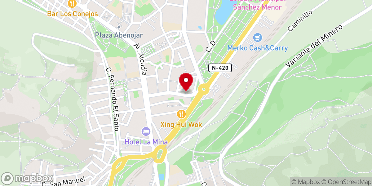 Map showing location of Capilla Nuestra Señora de la Cabeza